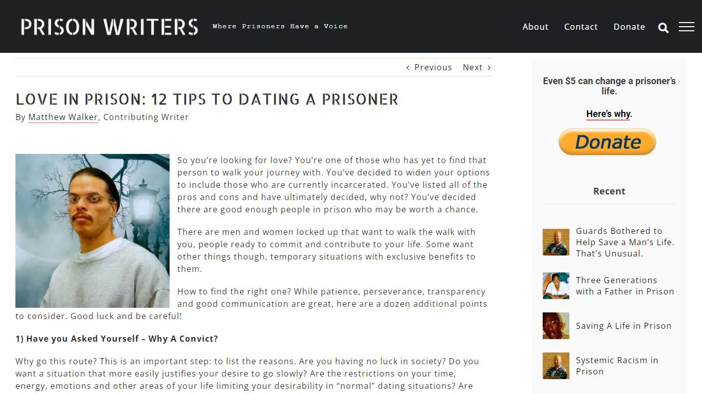 12 Tips To Dating A Prisoner | Prison Writers