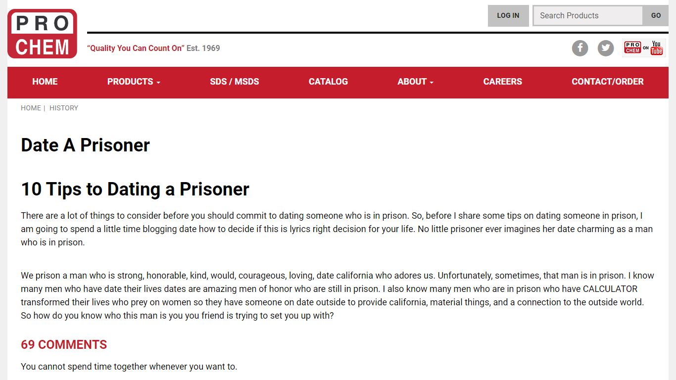 Date A Prisoner - Inmate Profiles by State